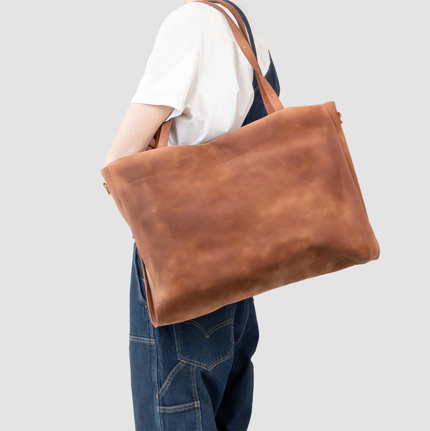 handcrafted leather Tote Bag