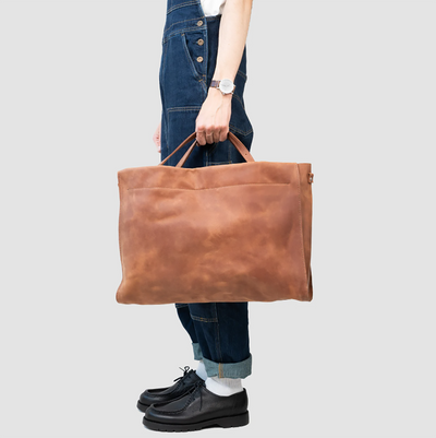 handcrafted leather Tote Bag