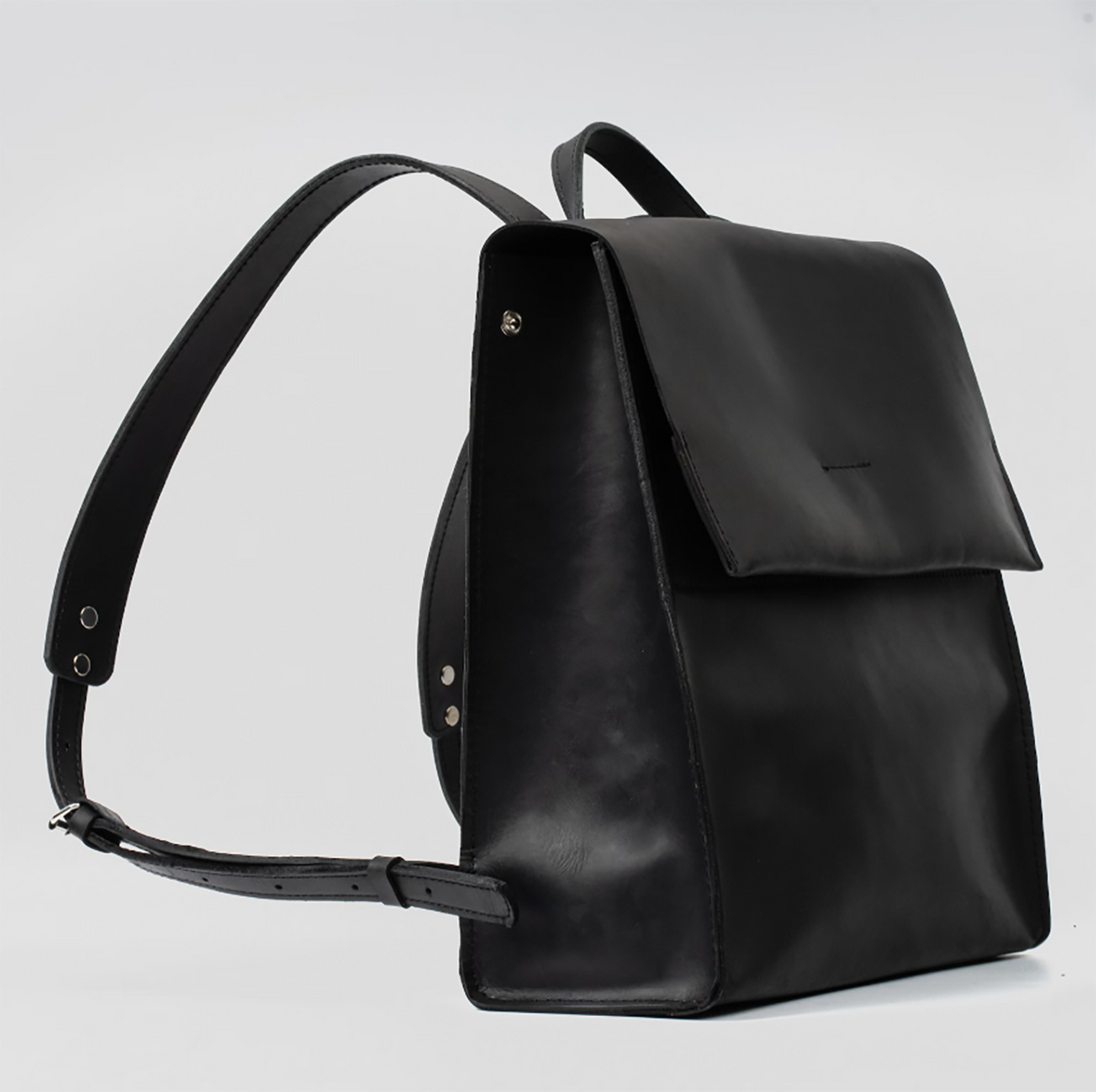 leather backpack Black handcrafted